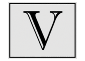 V logo